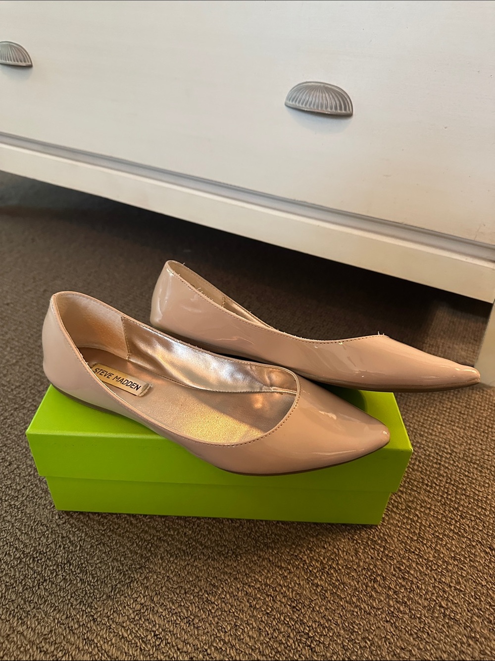 Steve Madden Blush Patent Pointed Toe Flats